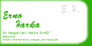 erno harka business card